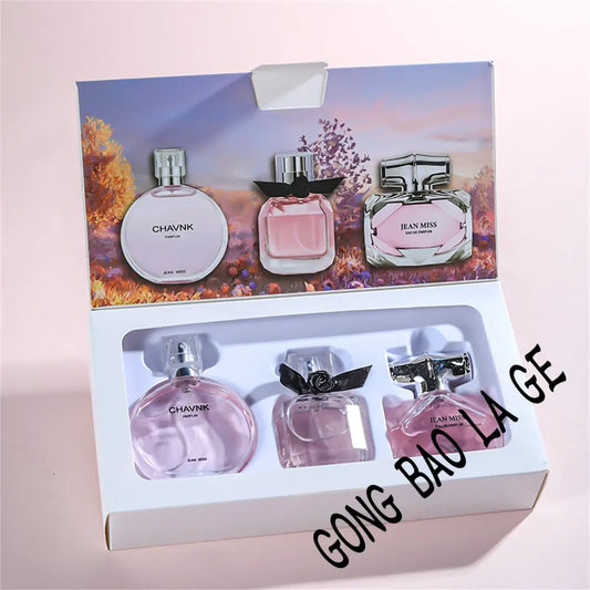 Brand 90ml Gift Box 3PCS Set Women Perfume Spray Exudes Feminine Charm Lasting Fragrance Floral Scent pheromone Eau De Parfum