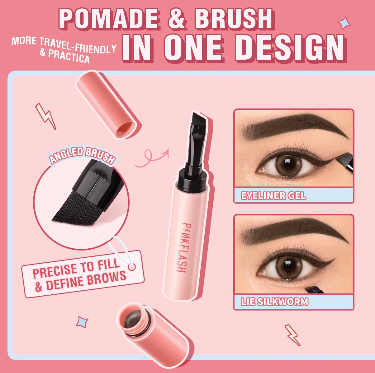 PINKFLASH Full Makeup Set Mascara Eyeliner Face Foundation Lipstick Eyeshadow Waterproof Long-lasting Makeup Base Kit Cosmetics