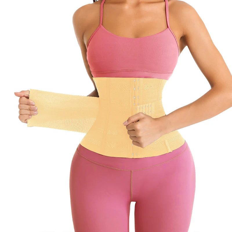 MiiOW Waist Trainer Corset Women Binders Shapers Tummy Wrap Body Shapewear Slimming Belt Flat Belly Workout Postpartum Girdle