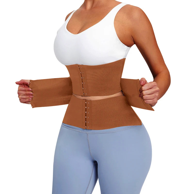 MiiOW Waist Trainer Corset Women Binders Shapers Tummy Wrap Body Shapewear Slimming Belt Flat Belly Workout Postpartum Girdle