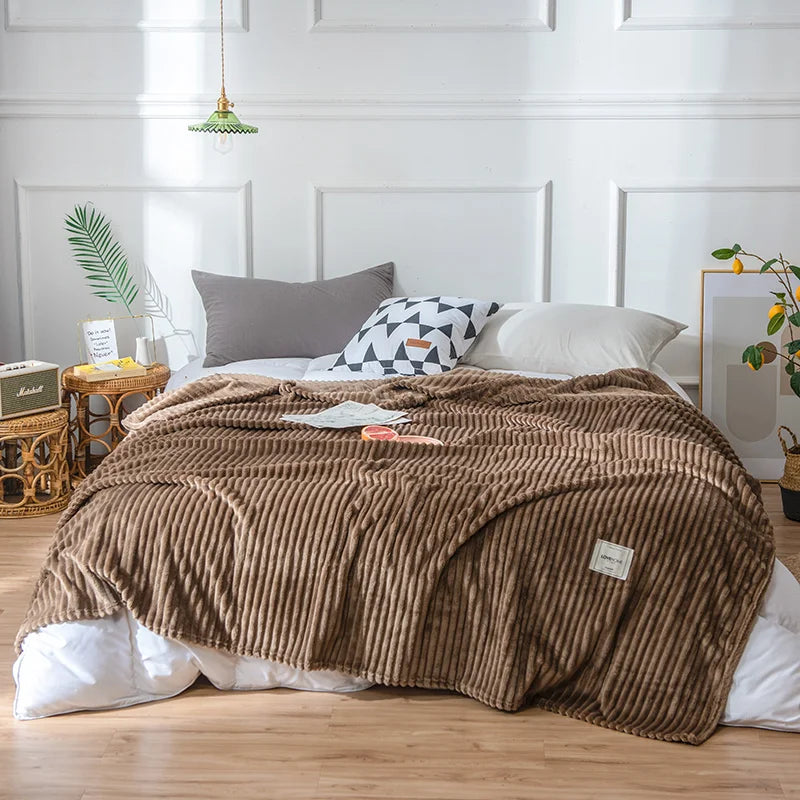 Throw Blanket for Sofa Winter Blanket King Size Home Warm Plaid Comforter Bedspread Bedding Sheet