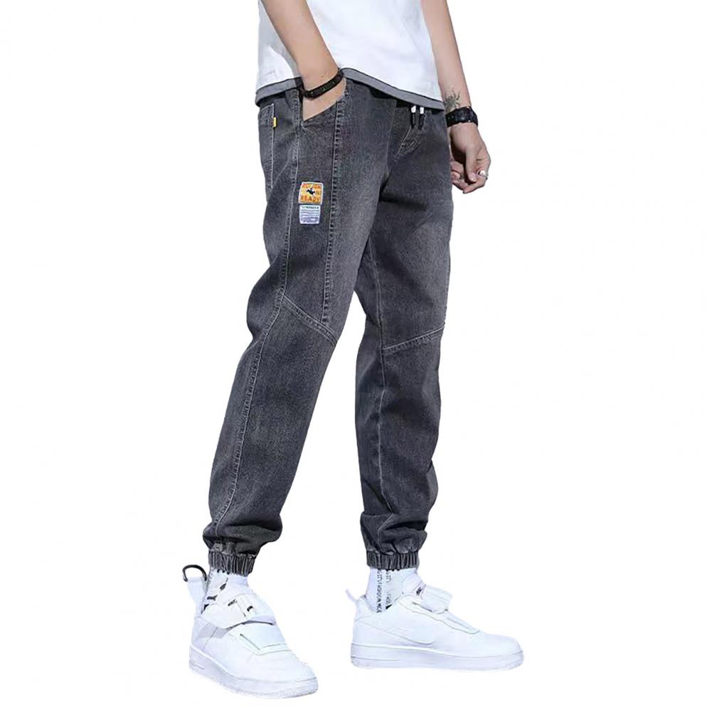 Autumn Winter Blue Cargo Jeans Men Streetwear Denim Jogger Pants Baggy Jean Trousers Male Oversize Large size 5XL