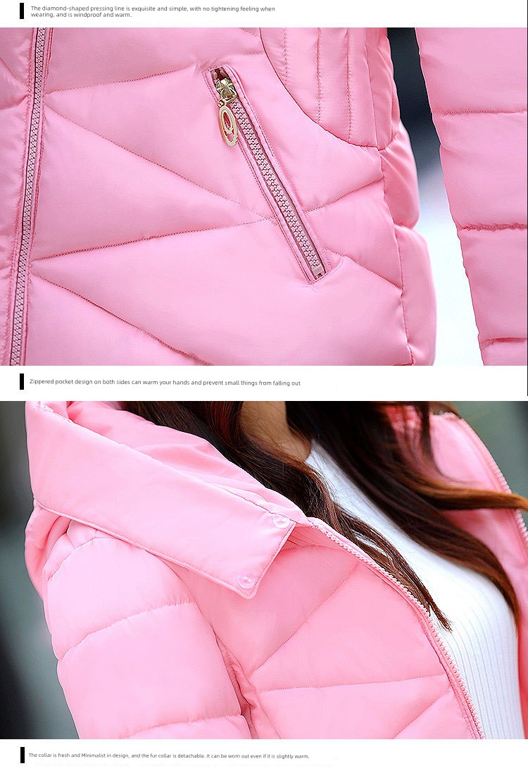 Mid Length Long Length Winter Cotton-Padded Jacket Slim-Fit Women's down Jacket