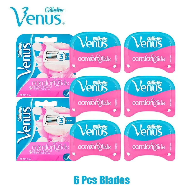 Gillette Venus Women Razor Blade with Smooth Spa Soap 3 Layer Sharp Shave Blade Lady Body Curve Replacement Blade Heads Gifts