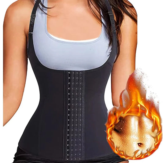 Waist Trainer Vest Slimming Corset for Weight Loss Body Shaper Sauna Suit Compression Shirt Belly Girdle Tops Shapewear Strap