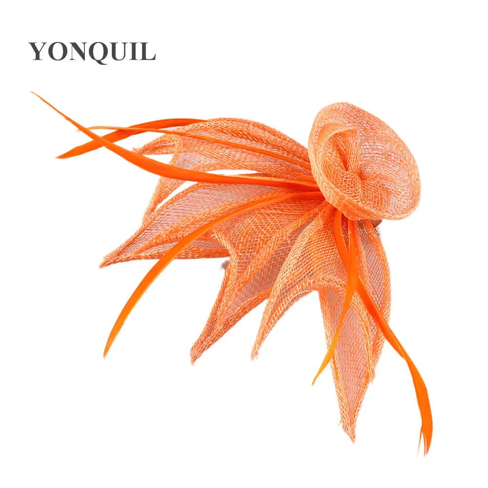 Girs Fascinator Nice Sinamay Show Headwear Hairpin Ladies Fashion Chuch Headwear Hair brooch Women Wedding Hair Accessories