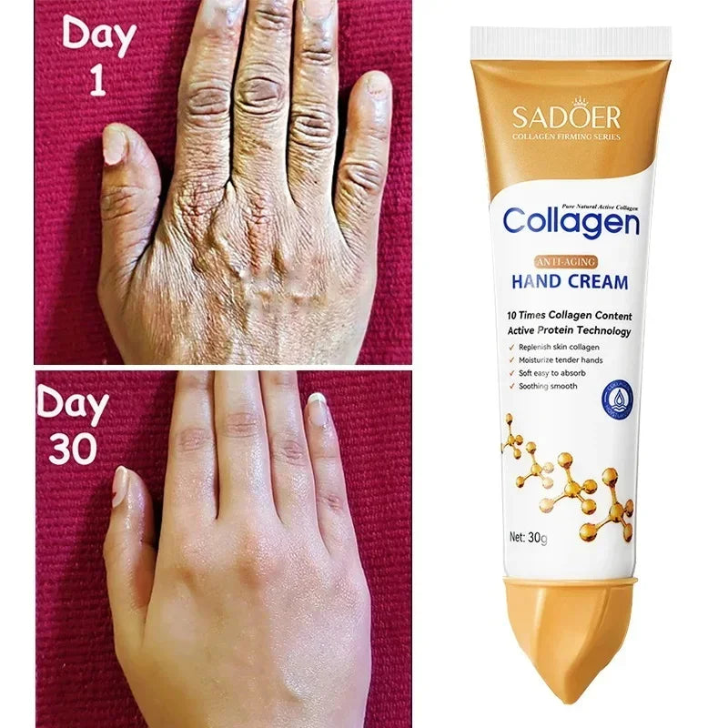 Collagen Anti-wrinkle Hand Cream Skin Cracked Repair Products Soften Nourish Anti-drying Whitening Moisturizing Skin Care New