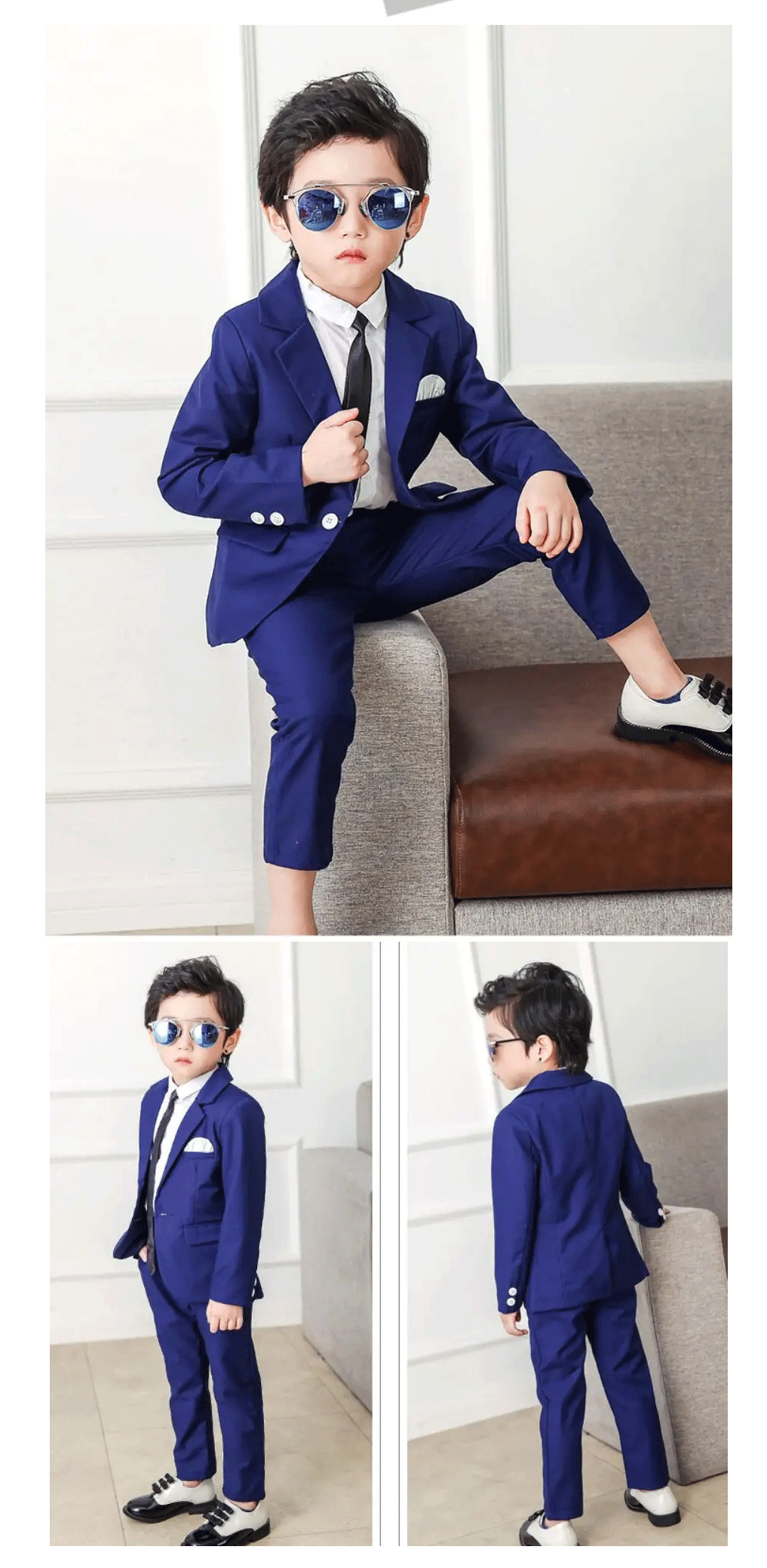 2024 Boys Suits for Weddings Blazer Pants Kids Formal Clothes Dresses Children Party Sets Classic Teeanger Boy School Uniform