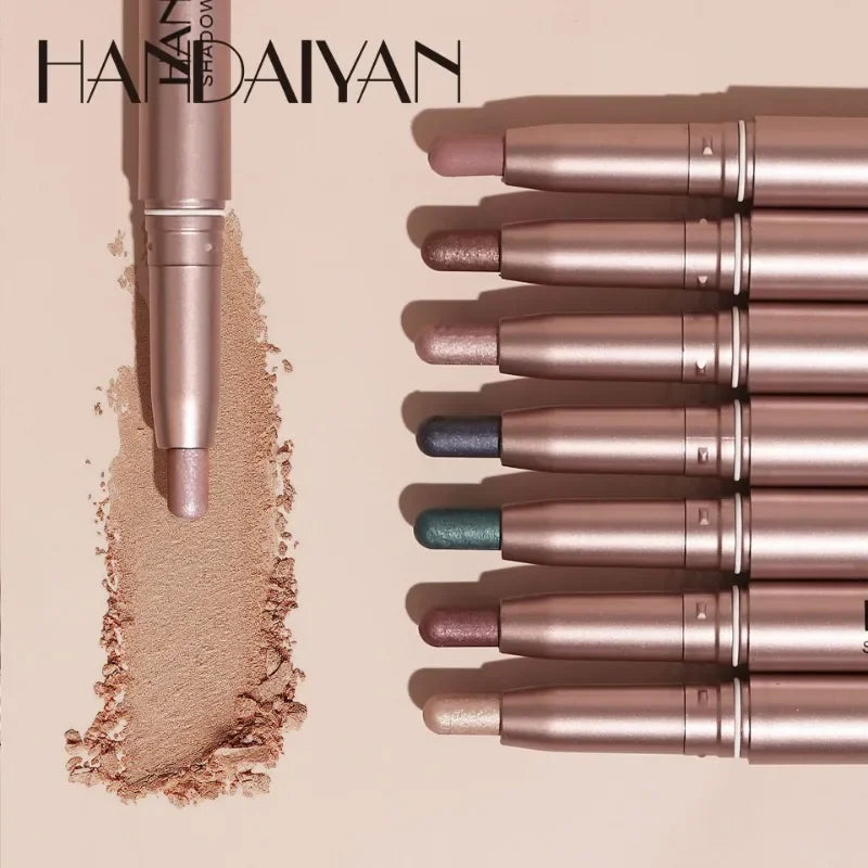 Colorful Eyeshadow Stick Pink Brown Green Black Eyeshadow Pencil High Gloss Pearlescent Shadow Sticks Waterproof Stage Makeup