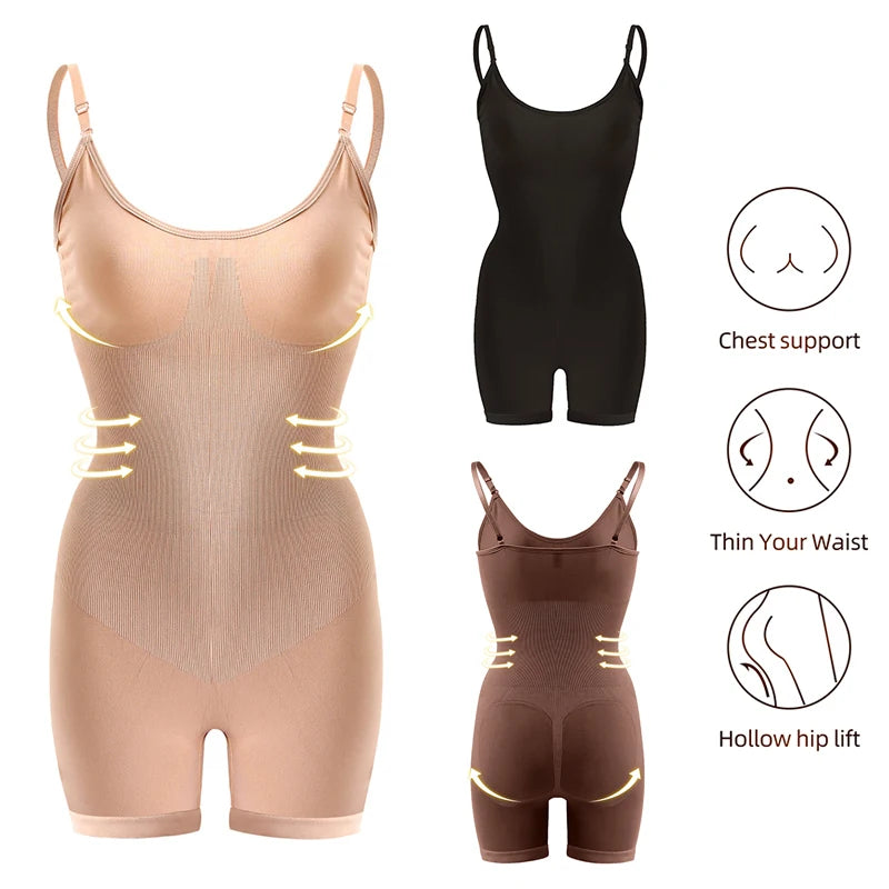 Women Bodysuit Shapewear Tummy Control Full Body Shaper Slimming Sheath Butt Lifter Push Up Thigh Slimmer Abdomen Shapers Corset