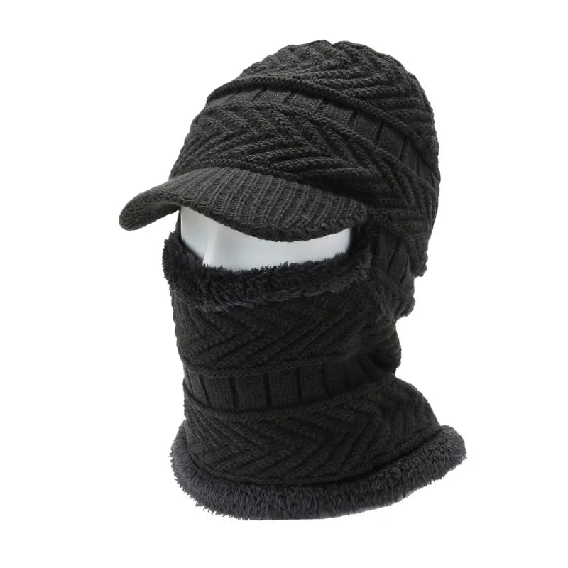 Winter Hat for Men Skullies Beanies Hats Winter Beanies for Men Women Wool Scarf Cap Balaclava Mask Bonnet Knitted Hat for Women