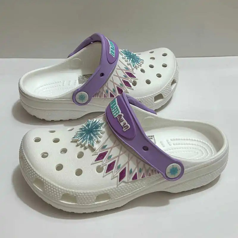 Disney Children'S Croc Shoes Frozen Boys Girls Beach Shoes Slippers Sandals Non-Slip Breathable Wear-Resistant Toe-Toe Slippers