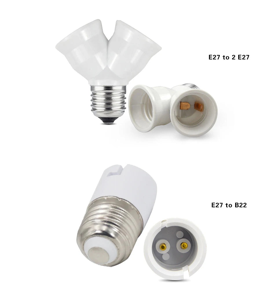 1PCS E27 Male to E14 G9 E12 B22 G4 MR16 GU10 Female Lamp Base Lamp Holder Converter Socket Adapter For LED Corn Bulb light