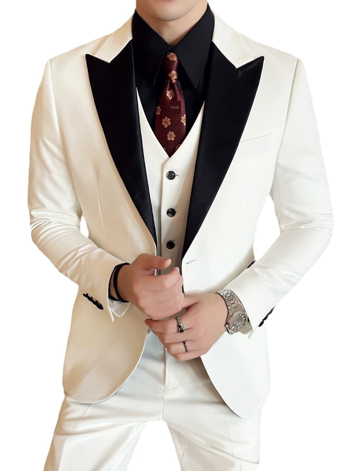 Wedding Silm Business Simplicity Three-Piece Suit for Bridegroom