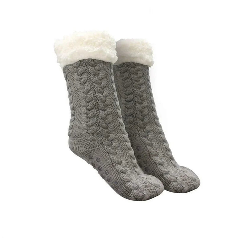 Fuzzy Slippers Socks Women Winter Plush Anti non slip Grip Soft  Floor Sock Female thick Fluffy Sleeping Short Thermal Sock