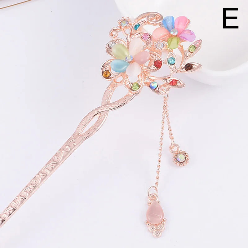 Vintage Chinese Traditional Flower Hairpin Classic Hair Stick Elegant Women Elegant Hanfu Hair Accessories заколка для волос