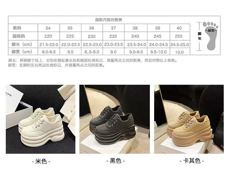 New White Hidden Wedge Heels Sneakers Casual Shoes Woman High Platform Shoes Women High Heels Wedges Shoes Zapatillas De Deporte