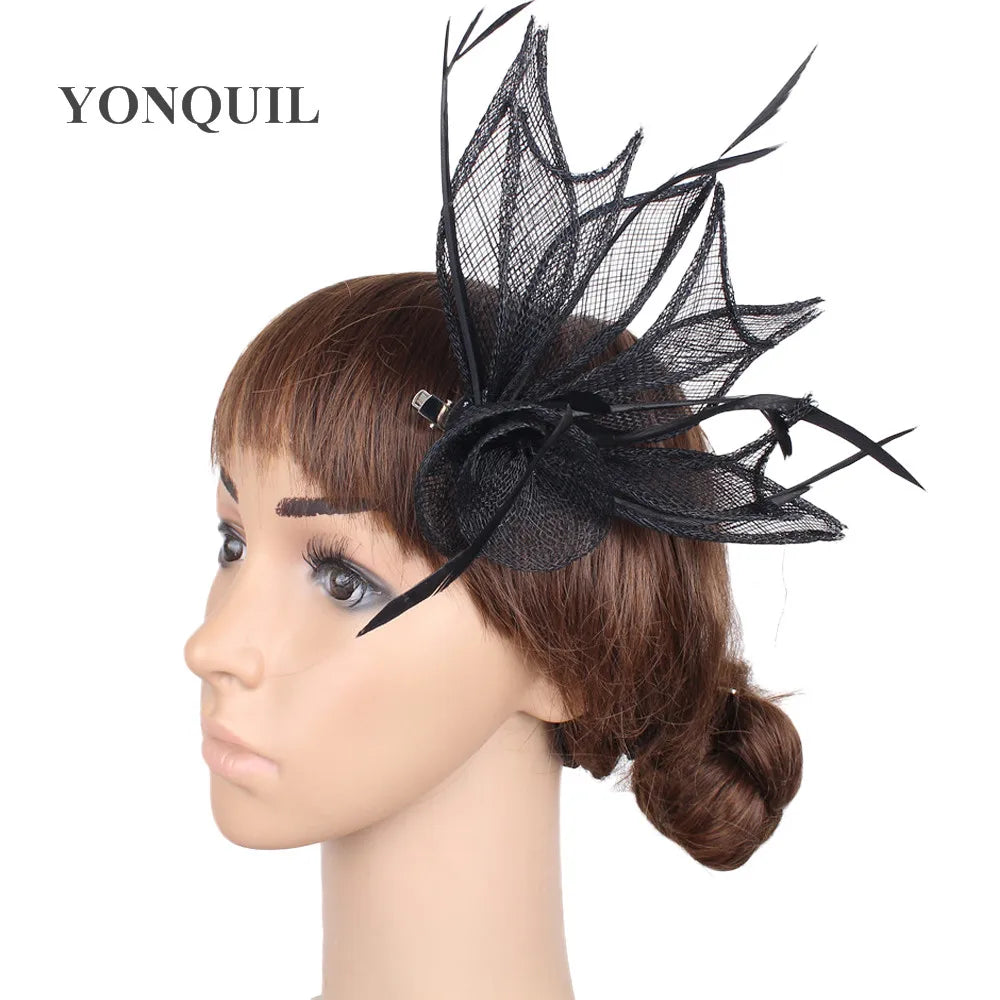 Girs Fascinator Nice Sinamay Show Headwear Hairpin Ladies Fashion Chuch Headwear Hair brooch Women Wedding Hair Accessories