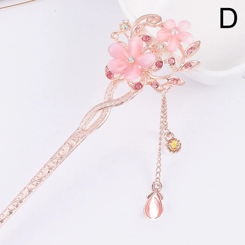 Vintage Chinese Traditional Flower Hairpin Classic Hair Stick Elegant Women Elegant Hanfu Hair Accessories заколка для волос