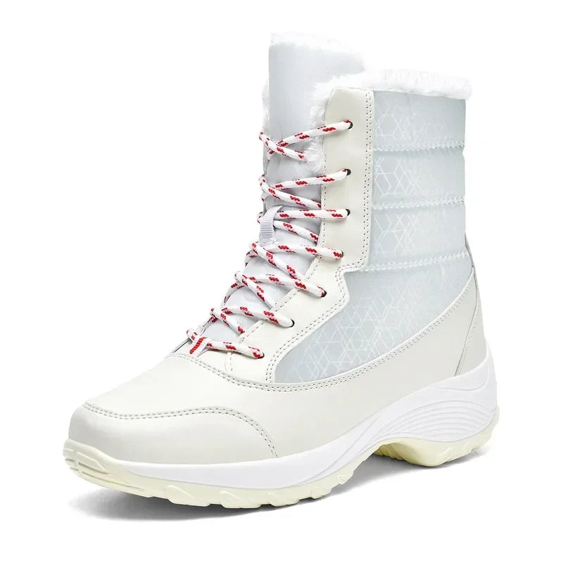 2024 New Cotton Shoes Waterproof and Cold proof Long Boots for Women Outdoor with Thick Velvet and Warmth Snow Boots