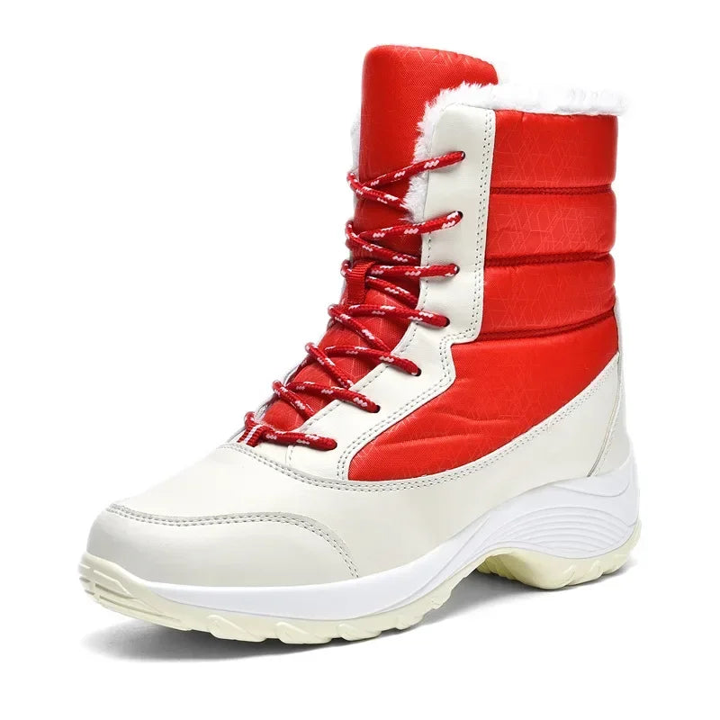 2024 New Cotton Shoes Waterproof and Cold proof Long Boots for Women Outdoor with Thick Velvet and Warmth Snow Boots