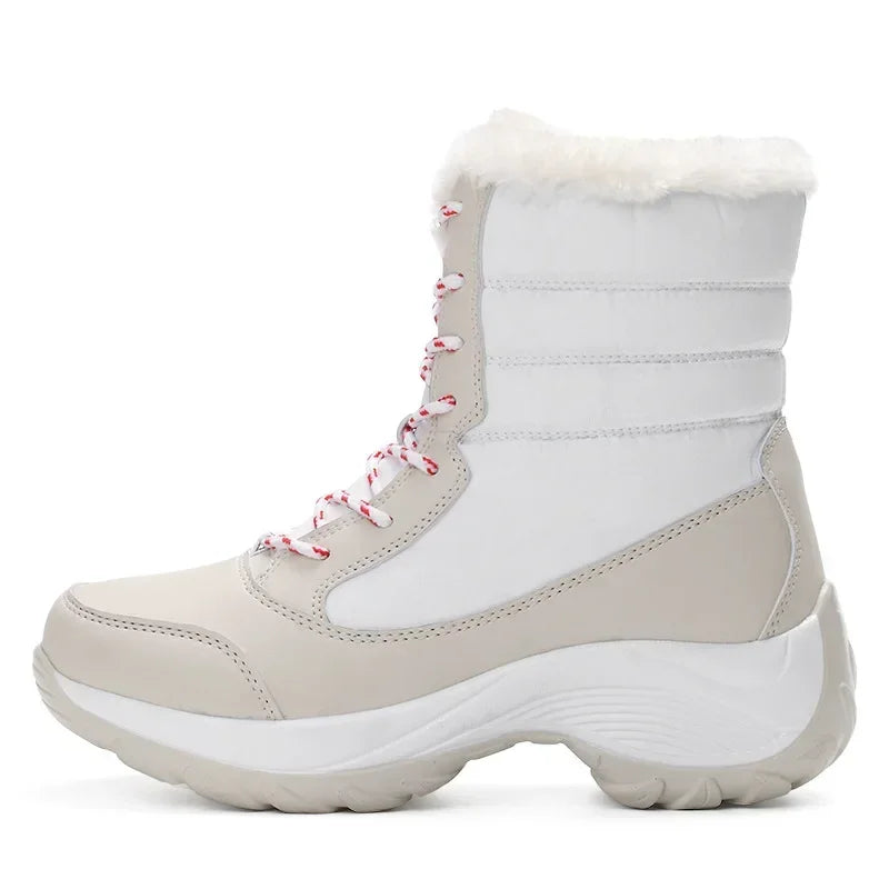 2024 New Cotton Shoes Waterproof and Cold proof Long Boots for Women Outdoor with Thick Velvet and Warmth Snow Boots