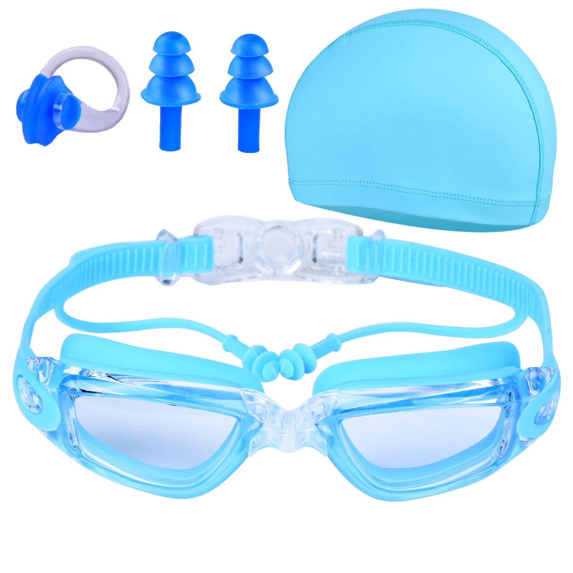 Adult swimming goggles swimming goggles waterproof fog-proof high-definition swimming goggles swimming equipment cap suit