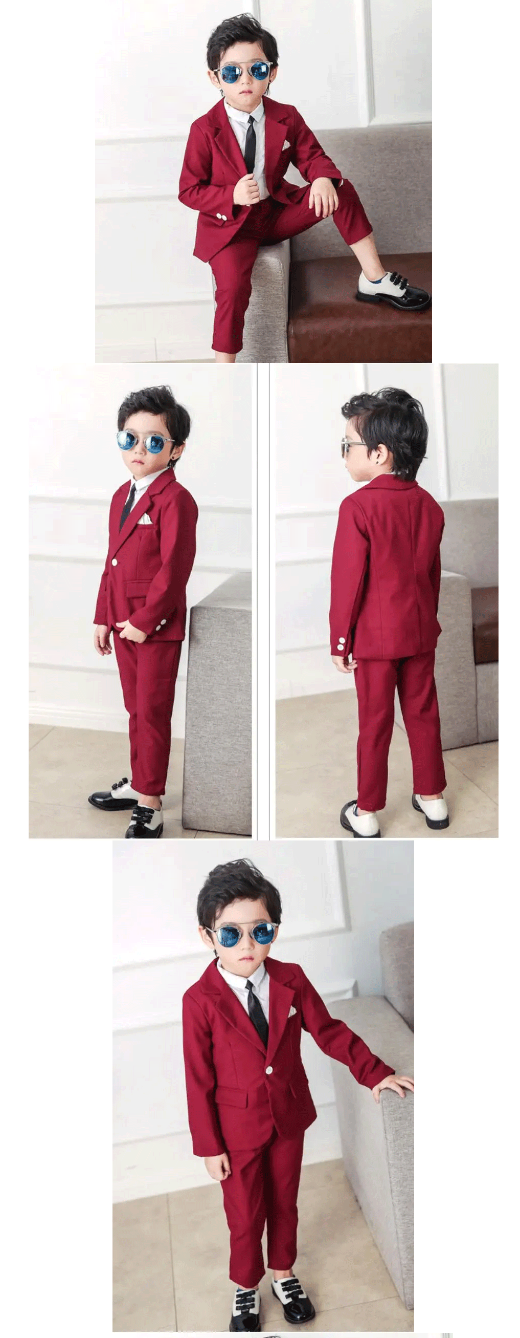 2024 Boys Suits for Weddings Blazer Pants Kids Formal Clothes Dresses Children Party Sets Classic Teeanger Boy School Uniform