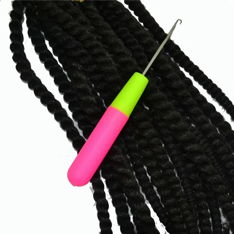 1pcs/lot Plastic Crochet Braid Needle Feather Hair Extension Tools Wig Hook Needle Threader Knitting Hair Crochet Needles