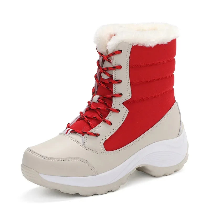 2024 New Cotton Shoes Waterproof and Cold proof Long Boots for Women Outdoor with Thick Velvet and Warmth Snow Boots