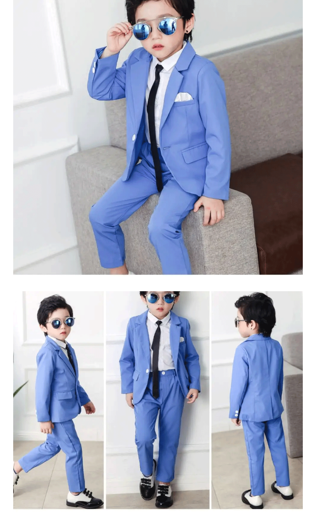 2024 Boys Suits for Weddings Blazer Pants Kids Formal Clothes Dresses Children Party Sets Classic Teeanger Boy School Uniform