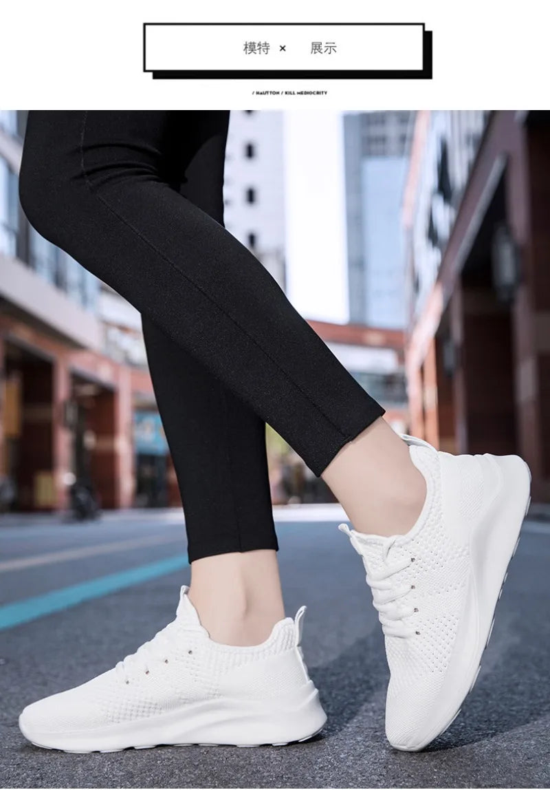 Women Casual Shoes Fashion Breathable Walking Mesh Flat Sneakers 2024 Anti-slip Vulcanized Shoe Female Footwear Size 36-42