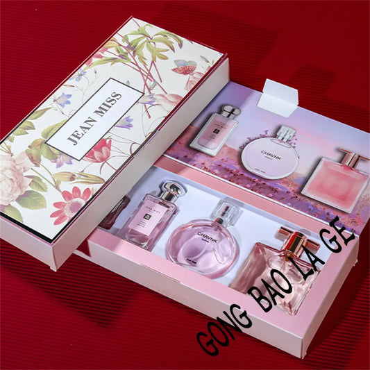 Brand 120ml Perfume Women Gift Box 4pcs Set Plant Floral Scent Lasting Fragrance Eau De Parfums Fresh Natural Perfumes Feminino