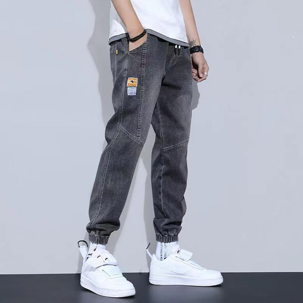 Autumn Winter Blue Cargo Jeans Men Streetwear Denim Jogger Pants Baggy Jean Trousers Male Oversize Large size 5XL