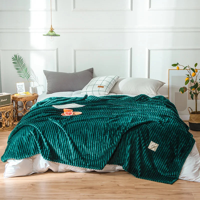 Throw Blanket for Sofa Winter Blanket King Size Home Warm Plaid Comforter Bedspread Bedding Sheet