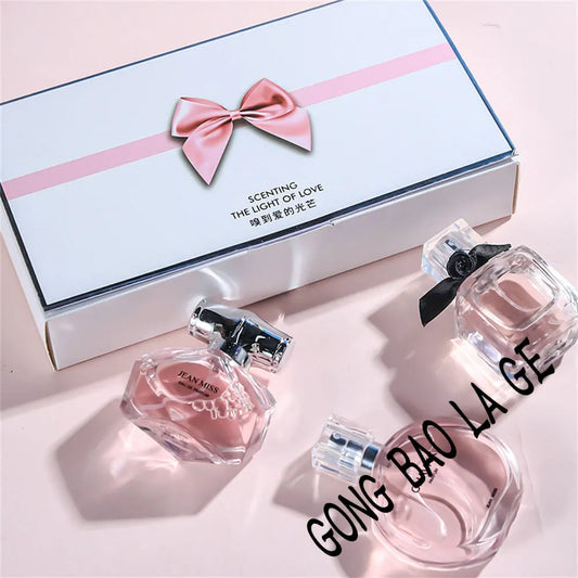 Brand 90ml Gift Box 3PCS Set Women Perfume Spray Exudes Feminine Charm Lasting Fragrance Floral Scent pheromone Eau De Parfum