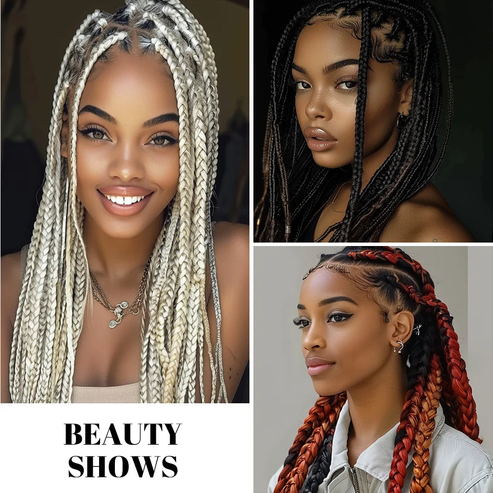 Braiding hair Extension Braids Synthet Crochet hair Pre Stretched Braiding Hair for Crochet Box Braid Hair For Women DIY Cospla