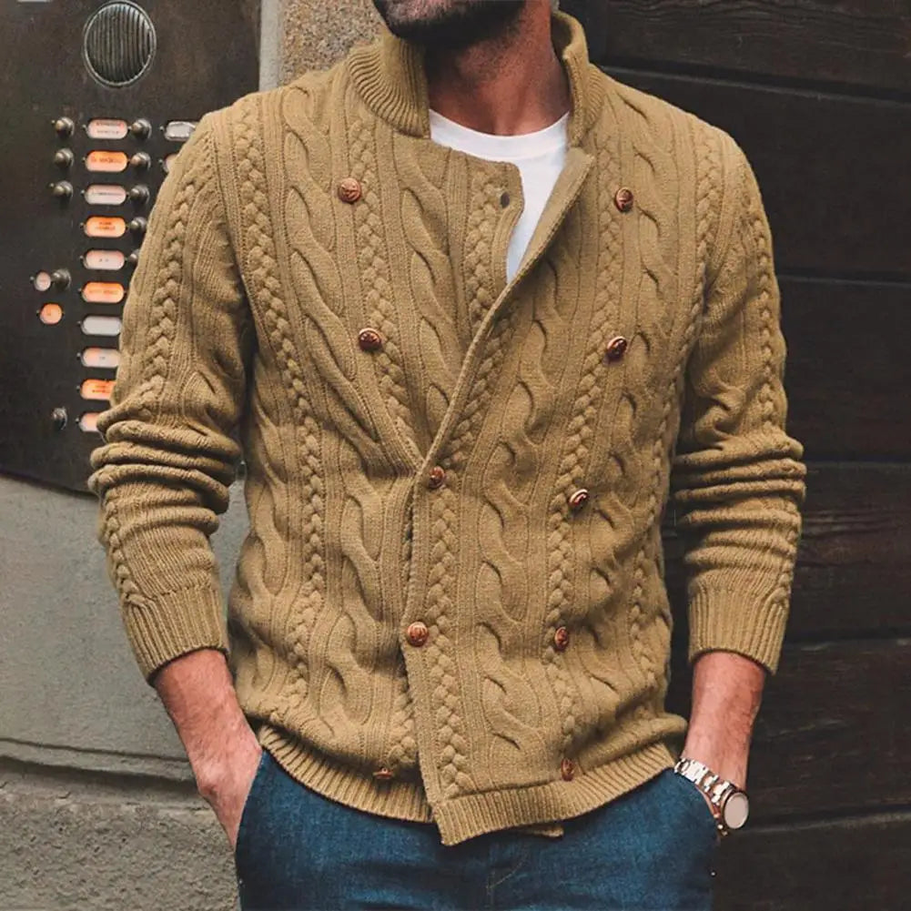 Winter Autumn Men Cardigan Sweater Men's V Neck Warm Knitting Sweaters Male Casual Slim Fit Jumper Clothes Jacket Coat Male 2024