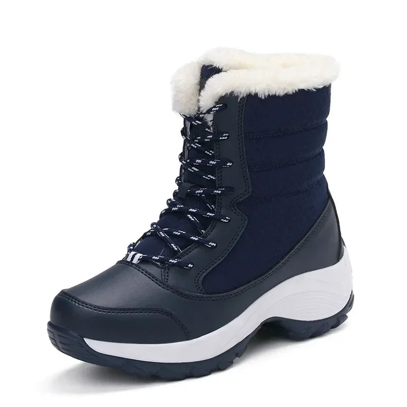 2024 New Cotton Shoes Waterproof and Cold proof Long Boots for Women Outdoor with Thick Velvet and Warmth Snow Boots