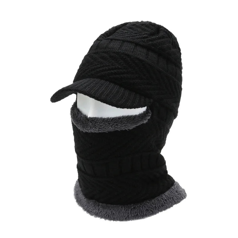 Winter Hat for Men Skullies Beanies Hats Winter Beanies for Men Women Wool Scarf Cap Balaclava Mask Bonnet Knitted Hat for Women