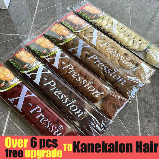 Kanekalon Braiding Hair Xpression Crochet Hair Expression Hair for Braids Faux Locs Women Jumbo Braids Synthetic Hair Extensions