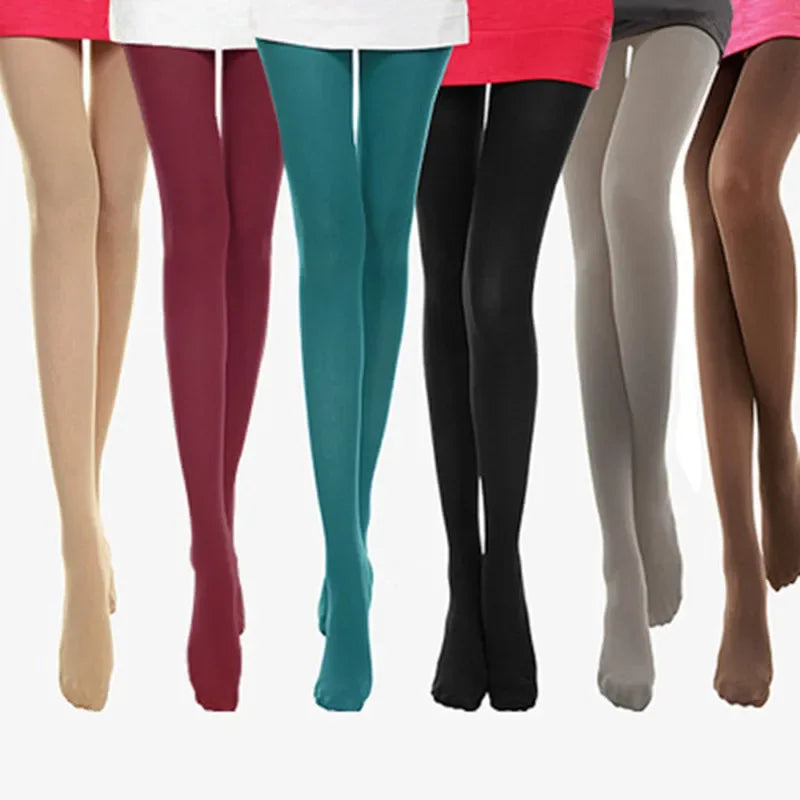 Women Black Sexy Tights Opaque Pantyhose 120D Seamless Winter Warm For Women Spring Autumn Nylon Stockings Footed Thick Stocking