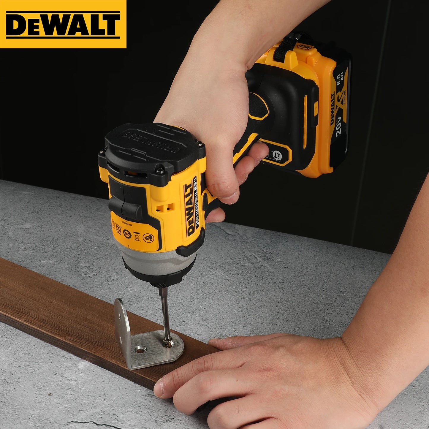 Dewalt DCF850 Rechargeable Cordless 20V electric screwdriver, Lithium Electric Battery, Power Tools, Original Large Torque