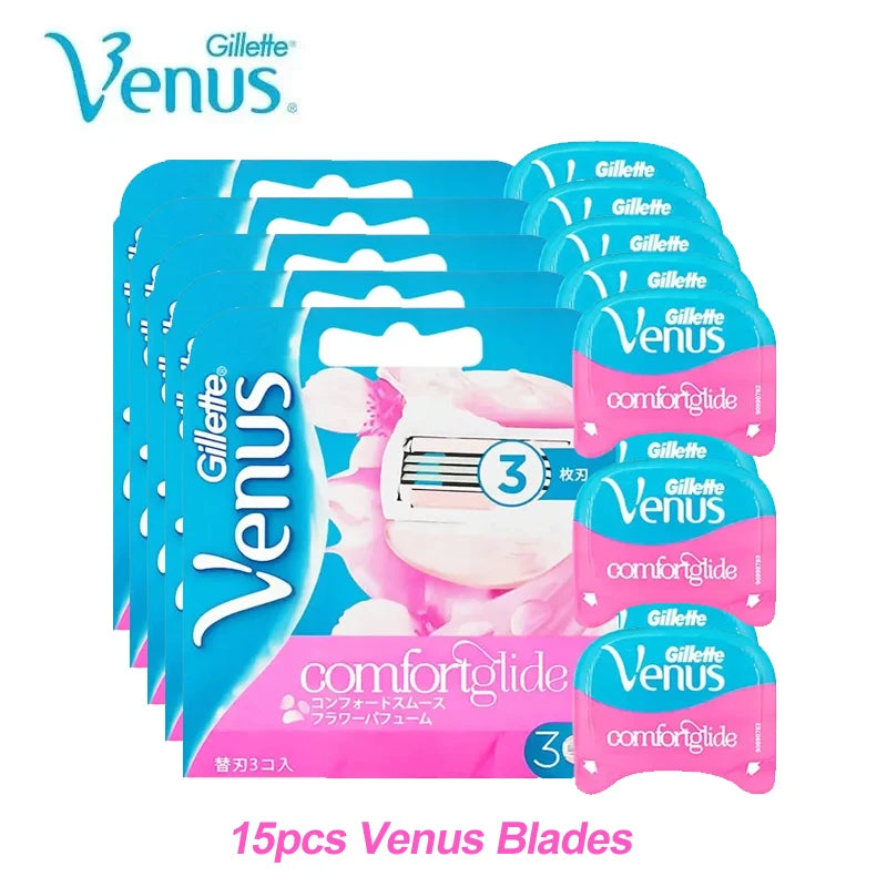 Gillette Venus Women Razor Blade with Smooth Spa Soap 3 Layer Sharp Shave Blade Lady Body Curve Replacement Blade Heads Gifts