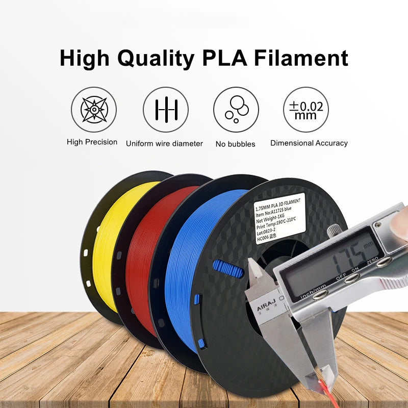 KEEPANG 5KG Filament 1.75mm PLA Vacuum Package No Bubble black White A Variety of Colors Fast Ship 3d printer Accessories