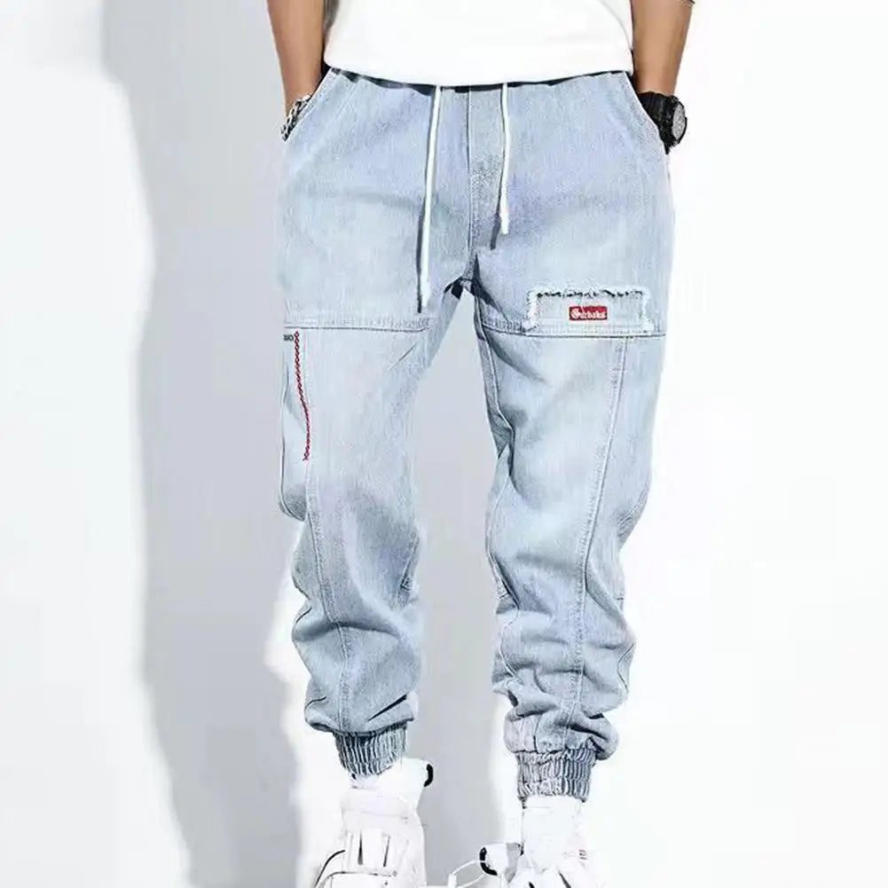 Streetwear Hip Hop Cargo Pants Men's Jeans Cargo Pants Elastic Harun Pants Joggers Pants 2022 Autumn and Winter