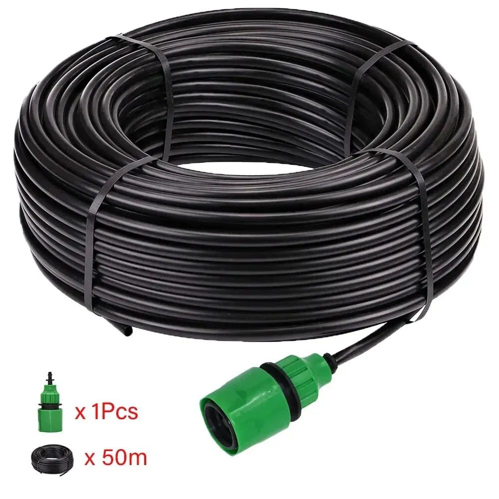 5-50m DIY 4/7mm PVC Garden Watering Garden Hose Micro Irrigation Pipe Drip Watering Kits with Adjustable Drippers Punch Tool