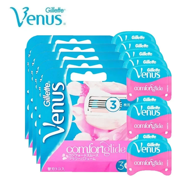 Gillette Venus Women Razor Blade with Smooth Spa Soap 3 Layer Sharp Shave Blade Lady Body Curve Replacement Blade Heads Gifts