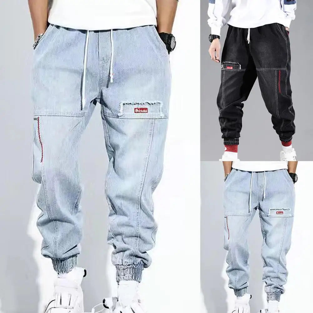 Streetwear Hip Hop Cargo Pants Men's Jeans Cargo Pants Elastic Harun Pants Joggers Pants 2022 Autumn and Winter