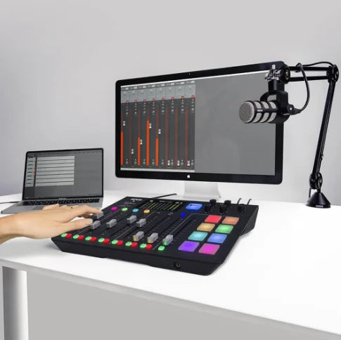 CASTER PRO Podcast Production Studio four studio-grade XLR microphone inputs for beginners and professionals